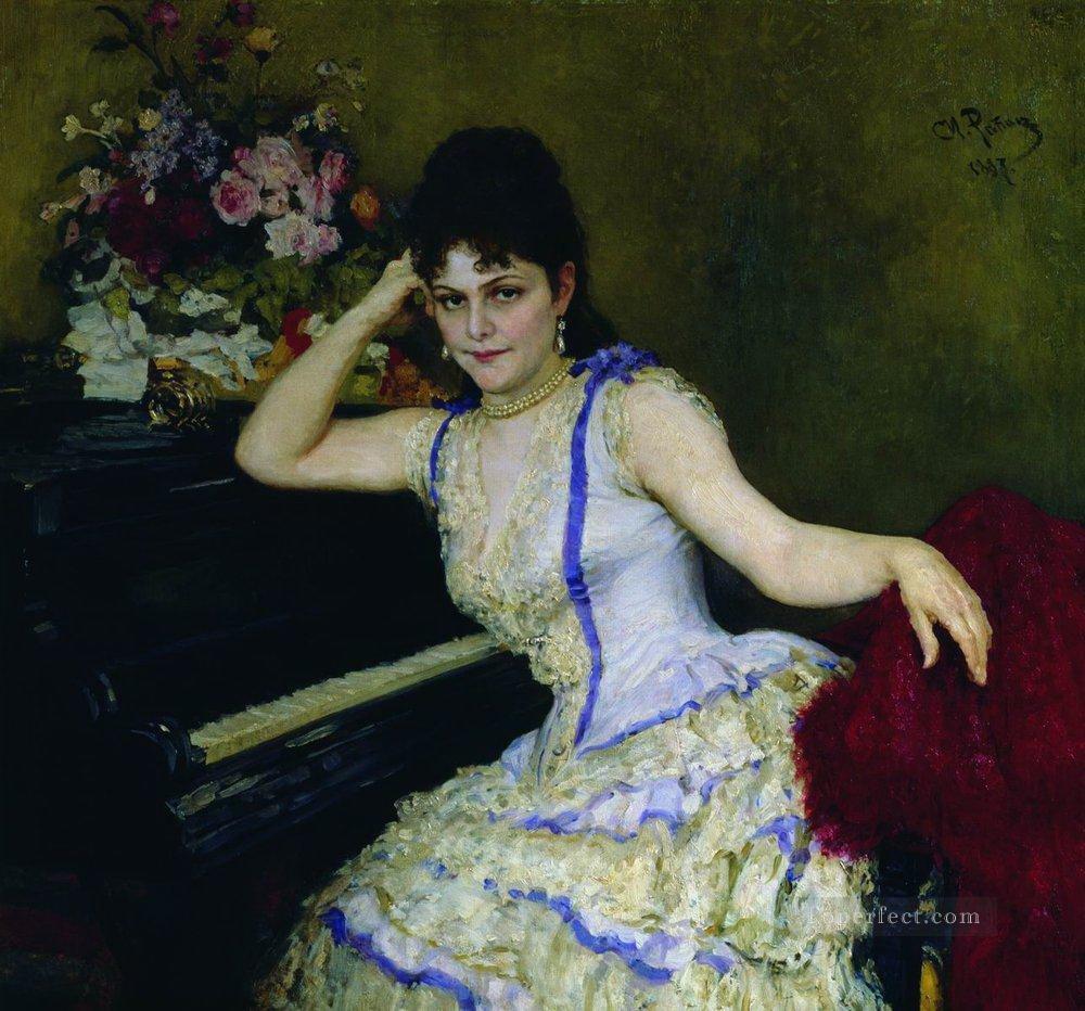 portrait of pianist and professor of saint petersburg conservatory sophie menter 1887 Ilya Repin Oil Paintings